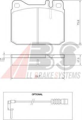 A.B.S. 36418 OE - Bremžu uzliku kompl., Disku bremzes autospares.lv