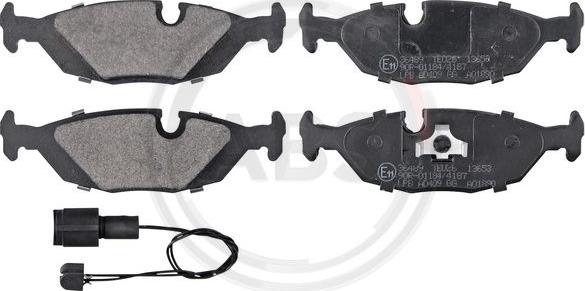 A.B.S. 36489 - Brake Pad Set, disc brake www.autospares.lv