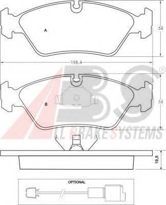 A.B.S. 36488 OE - Bremžu uzliku kompl., Disku bremzes www.autospares.lv