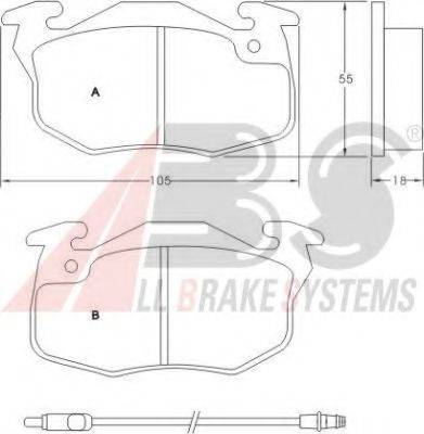 A.B.S. 36565 OE - Bremžu uzliku kompl., Disku bremzes www.autospares.lv