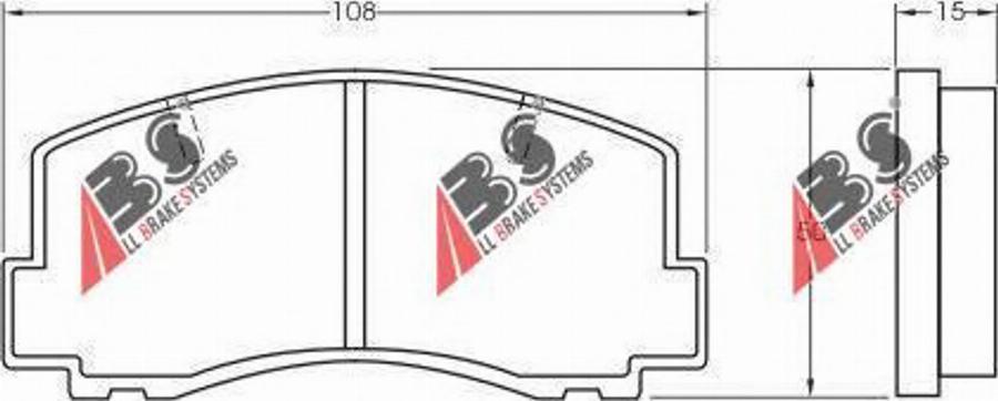 A.B.S. 36509 - Brake Pad Set, disc brake www.autospares.lv