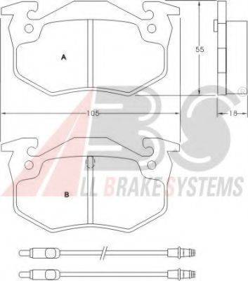 A.B.S. 36503 OE - Bremžu uzliku kompl., Disku bremzes www.autospares.lv