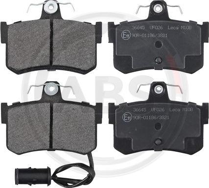 A.B.S. 36645 - Brake Pad Set, disc brake www.autospares.lv