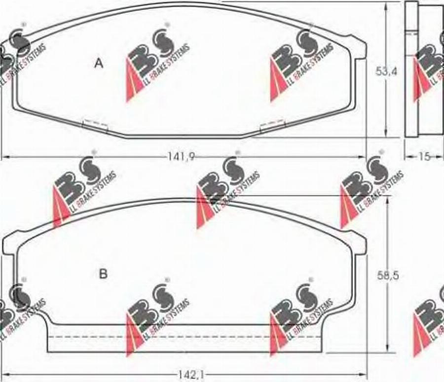 A.B.S. 36643 - Bremžu uzliku kompl., Disku bremzes www.autospares.lv