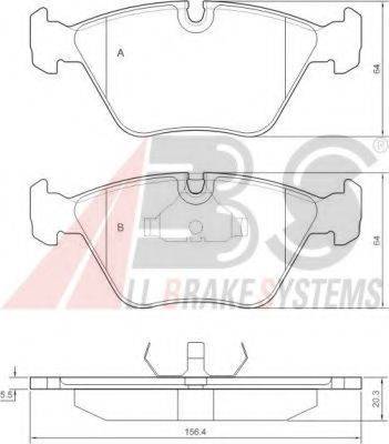 A.B.S. 36650 OE - Bremžu uzliku kompl., Disku bremzes www.autospares.lv