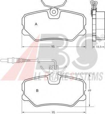 A.B.S. 36651 OE - Bremžu uzliku kompl., Disku bremzes www.autospares.lv