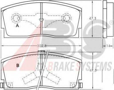 A.B.S. 36658 OE - Bremžu uzliku kompl., Disku bremzes www.autospares.lv