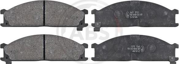 A.B.S. 36657 - Brake Pad Set, disc brake www.autospares.lv