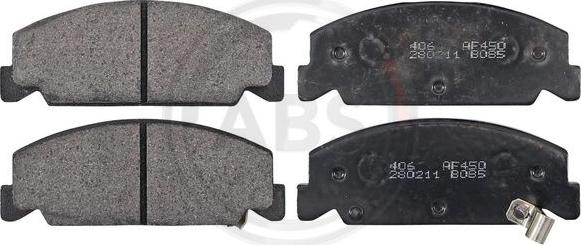 A.B.S. 36669 - Brake Pad Set, disc brake www.autospares.lv