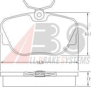 A.B.S. 36664 OE - Bremžu uzliku kompl., Disku bremzes www.autospares.lv