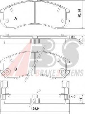 A.B.S. 36666 OE - Bremžu uzliku kompl., Disku bremzes www.autospares.lv