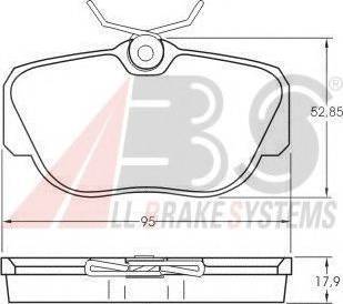 A.B.S. 36660 OE - Bremžu uzliku kompl., Disku bremzes autospares.lv