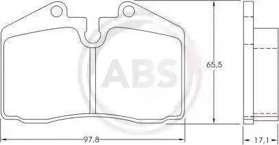 A.B.S. 36662 - Bremžu uzliku kompl., Disku bremzes autospares.lv