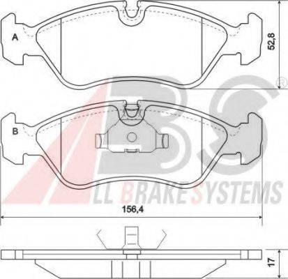 A.B.S. 36667 OE - Bremžu uzliku kompl., Disku bremzes autospares.lv