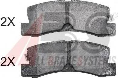 A.B.S. 36604 OE - Тормозные колодки, дисковые, комплект www.autospares.lv