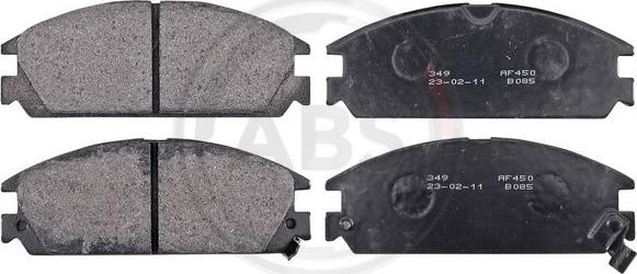 A.B.S. 36615 - Brake Pad Set, disc brake www.autospares.lv