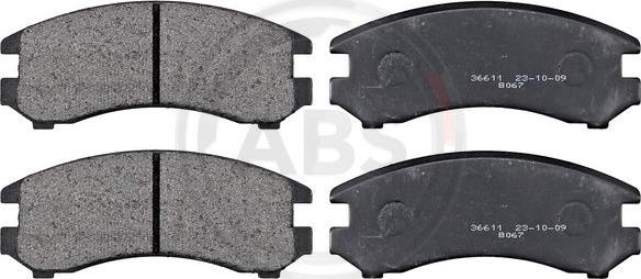 A.B.S. 36611 - Brake Pad Set, disc brake www.autospares.lv