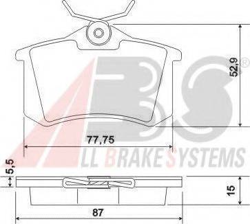 A.B.S. 36623 OE - Bremžu uzliku kompl., Disku bremzes www.autospares.lv