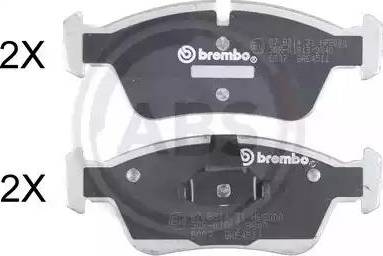 A.B.S. 36678S - Bremžu uzliku kompl., Disku bremzes www.autospares.lv