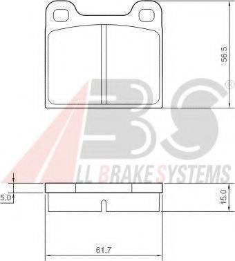 A.B.S. 36009 OE - Bremžu uzliku kompl., Disku bremzes www.autospares.lv