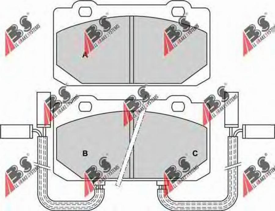 A.B.S. 36006/1 - Bremžu uzliku kompl., Disku bremzes www.autospares.lv