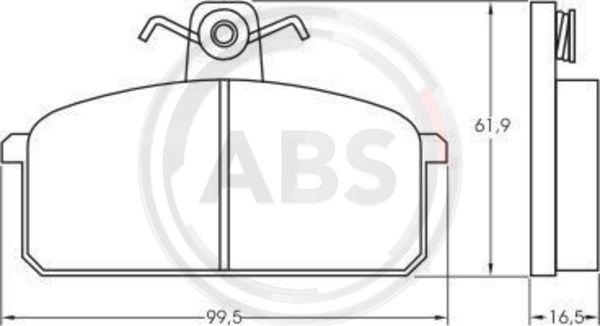 A.B.S. 36146 - Bremžu uzliku kompl., Disku bremzes autospares.lv