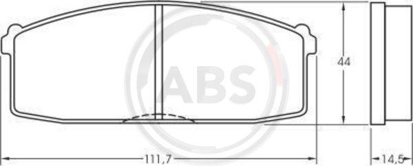 A.B.S. 36158 - Bremžu uzliku kompl., Disku bremzes autospares.lv