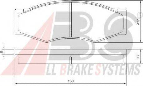 A.B.S. 36168 OE - Bremžu uzliku kompl., Disku bremzes www.autospares.lv