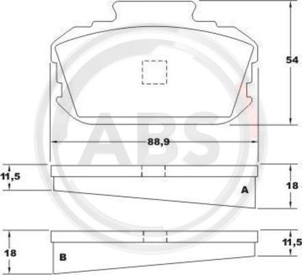 A.B.S. 36101 - Bremžu uzliku kompl., Disku bremzes www.autospares.lv