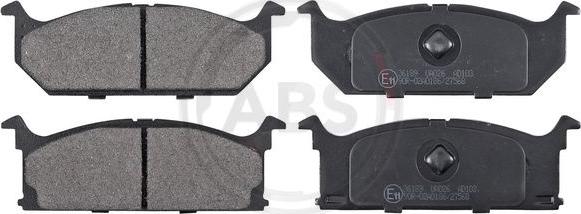 A.B.S. 36189 - Brake Pad Set, disc brake www.autospares.lv