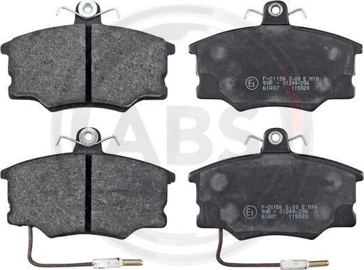 A.B.S. 36185 - Тормозные колодки, дисковые, комплект www.autospares.lv