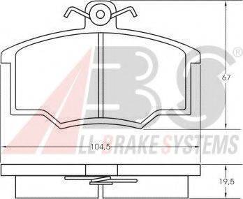 A.B.S. 36138 OE - Bremžu uzliku kompl., Disku bremzes www.autospares.lv