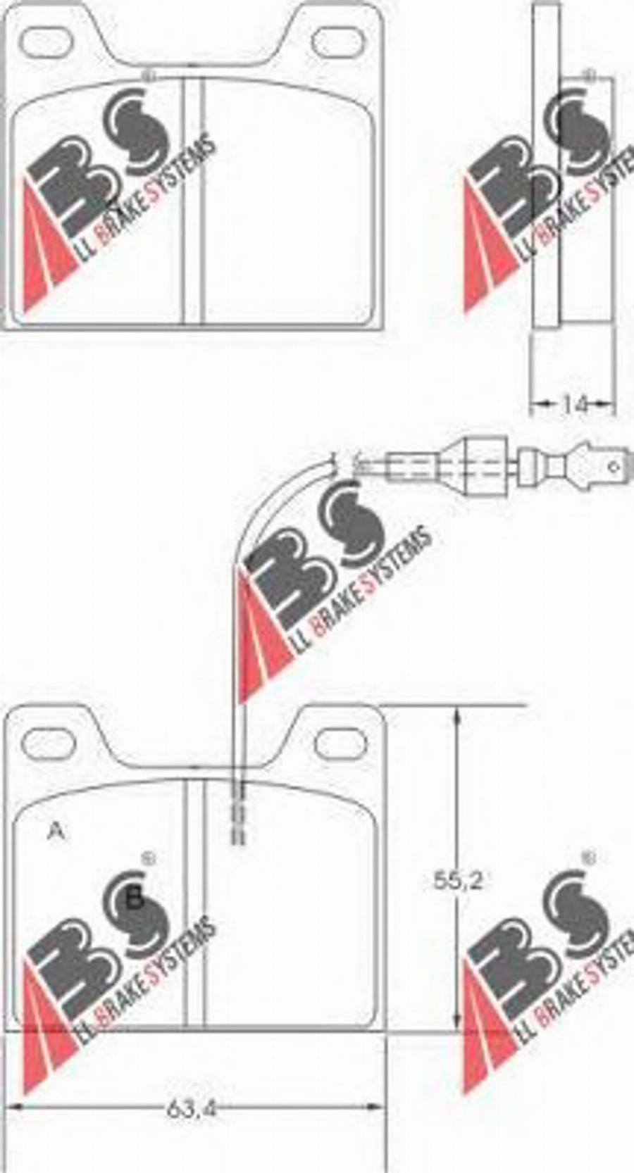 A.B.S. 36123 - Bremžu uzliku kompl., Disku bremzes www.autospares.lv