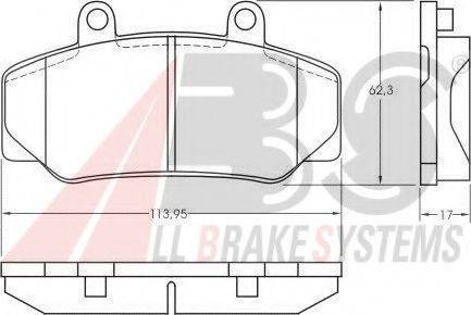 A.B.S. 36177 OE - Bremžu uzliku kompl., Disku bremzes www.autospares.lv