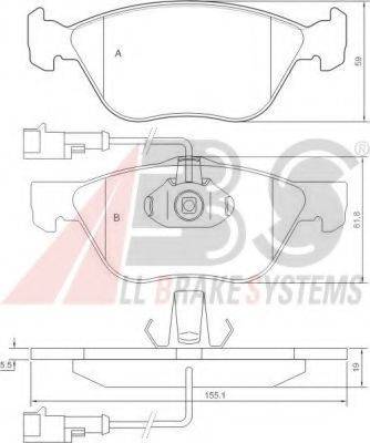 A.B.S. 36894 OE - Bremžu uzliku kompl., Disku bremzes www.autospares.lv