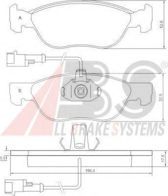 A.B.S. 36893 OE - Bremžu uzliku kompl., Disku bremzes www.autospares.lv