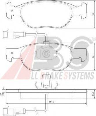 A.B.S. 36892 OE - Bremžu uzliku kompl., Disku bremzes www.autospares.lv