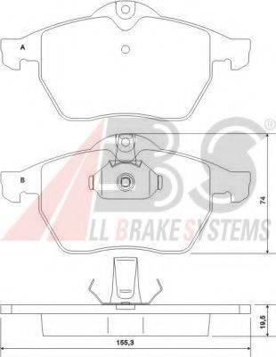 A.B.S. 36897 OE - Bremžu uzliku kompl., Disku bremzes www.autospares.lv