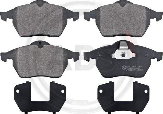 A.B.S. 36897 - Brake Pad Set, disc brake www.autospares.lv