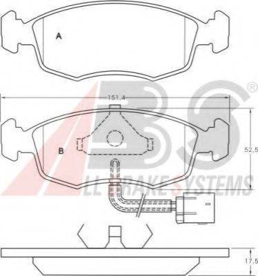 A.B.S. 36846 OE - Bremžu uzliku kompl., Disku bremzes www.autospares.lv