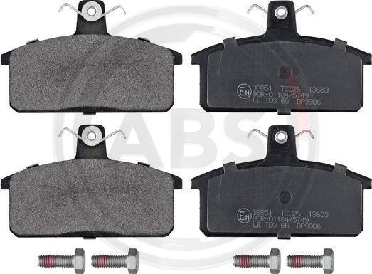 A.B.S. 36851 - Brake Pad Set, disc brake www.autospares.lv