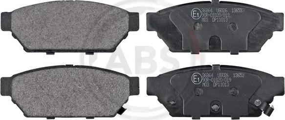 A.B.S. 36864 - Brake Pad Set, disc brake www.autospares.lv