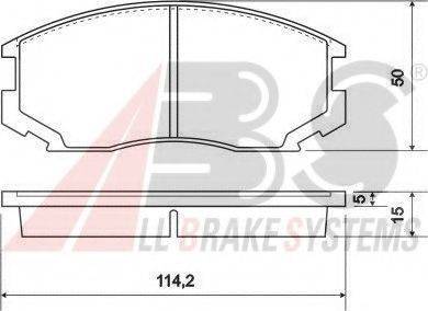 A.B.S. 36865 OE - Тормозные колодки, дисковые, комплект www.autospares.lv