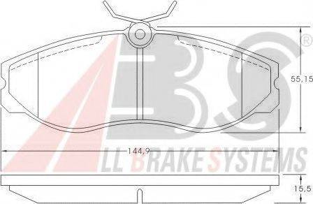 A.B.S. 36861 OE - Bremžu uzliku kompl., Disku bremzes www.autospares.lv