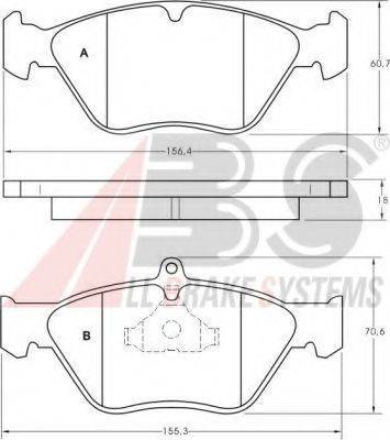 A.B.S. 36805 OE - Bremžu uzliku kompl., Disku bremzes www.autospares.lv