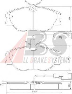 A.B.S. 36800 OE - Bremžu uzliku kompl., Disku bremzes www.autospares.lv