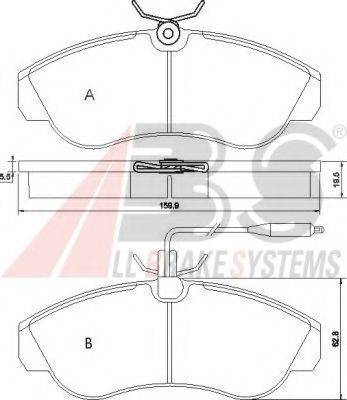 A.B.S. 36884 OE - Bremžu uzliku kompl., Disku bremzes www.autospares.lv