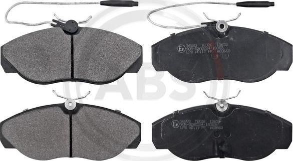 A.B.S. 36883 - Brake Pad Set, disc brake www.autospares.lv