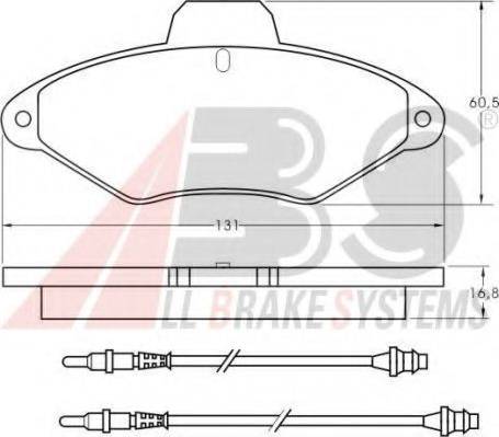 A.B.S. 36836 OE - Bremžu uzliku kompl., Disku bremzes www.autospares.lv