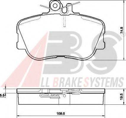 A.B.S. 36838 OE - Bremžu uzliku kompl., Disku bremzes www.autospares.lv